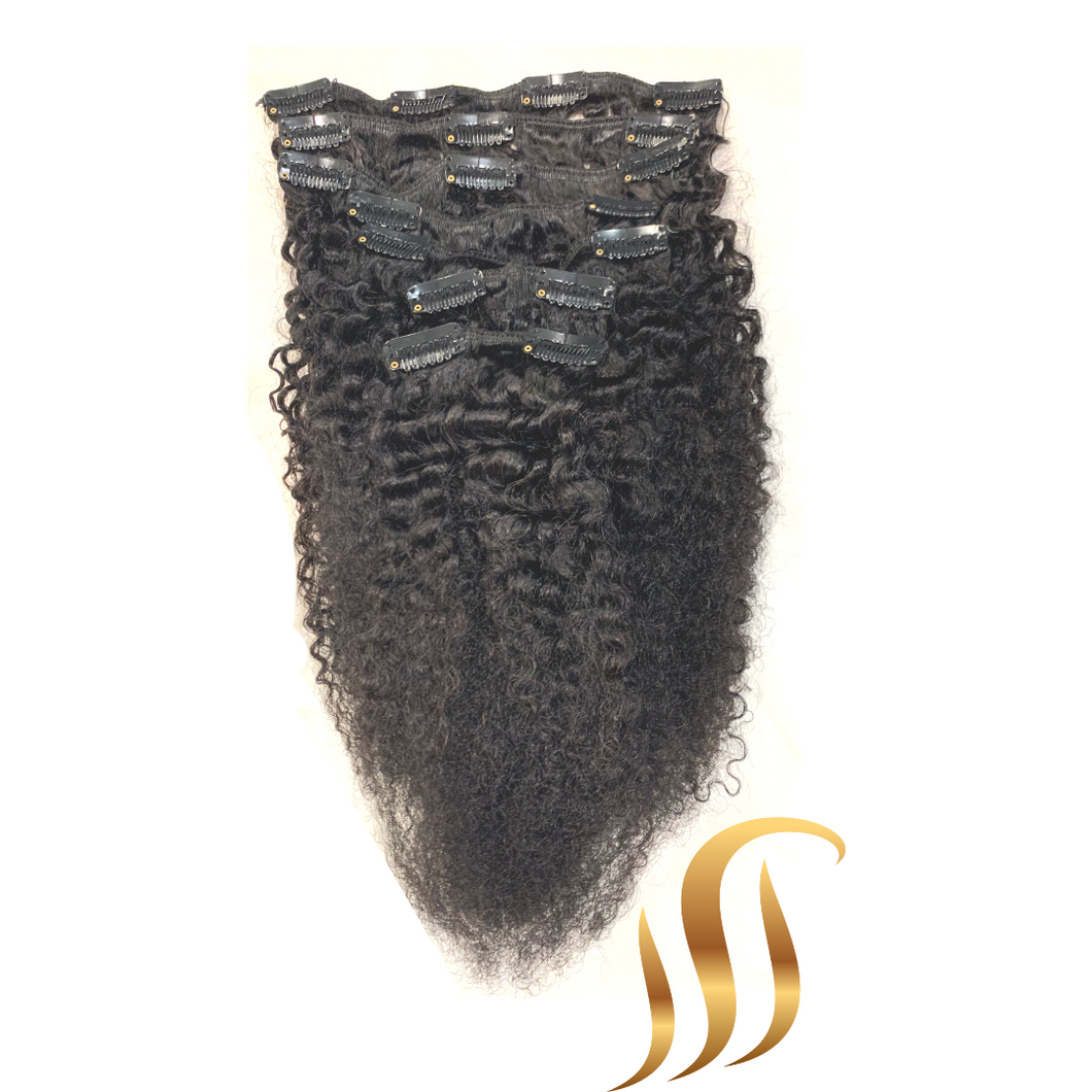 Manely Mine clip ins. Clip ins for kinky hair. Kinky curly clip ins